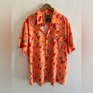 Dixxon Men's Orange Short Sleeve Shirt